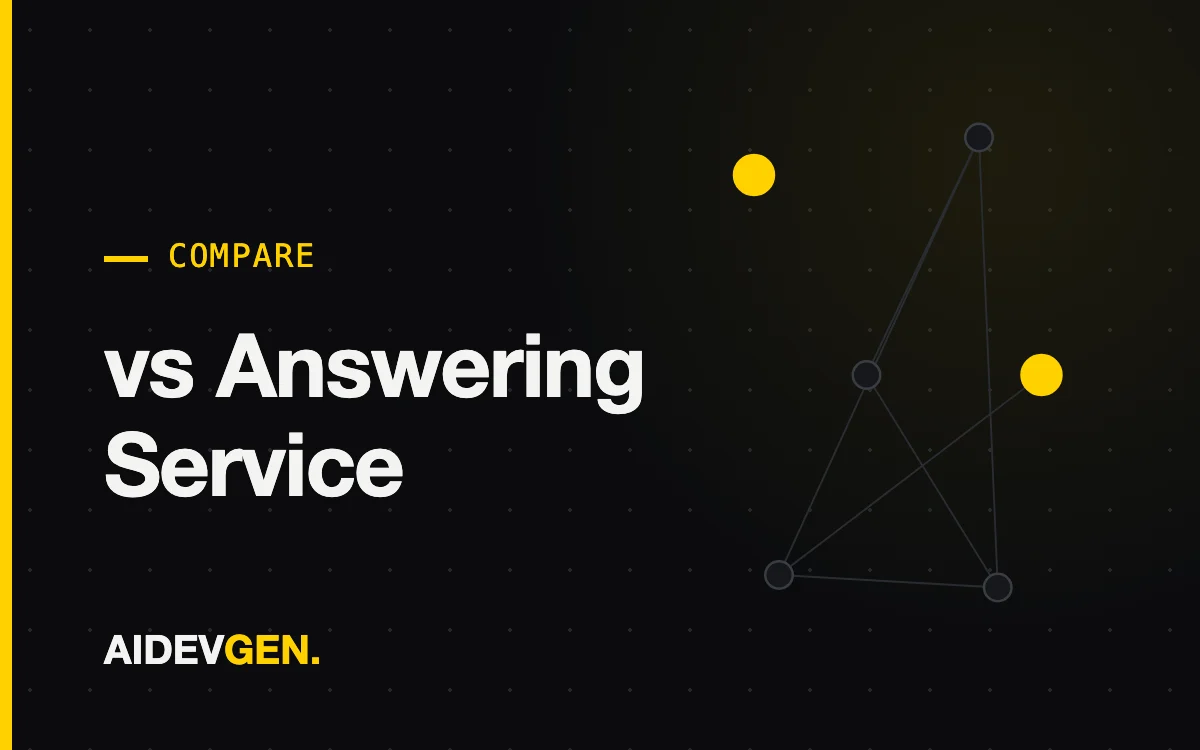 AI Receptionist vs Answering Service — AIDEVGEN service